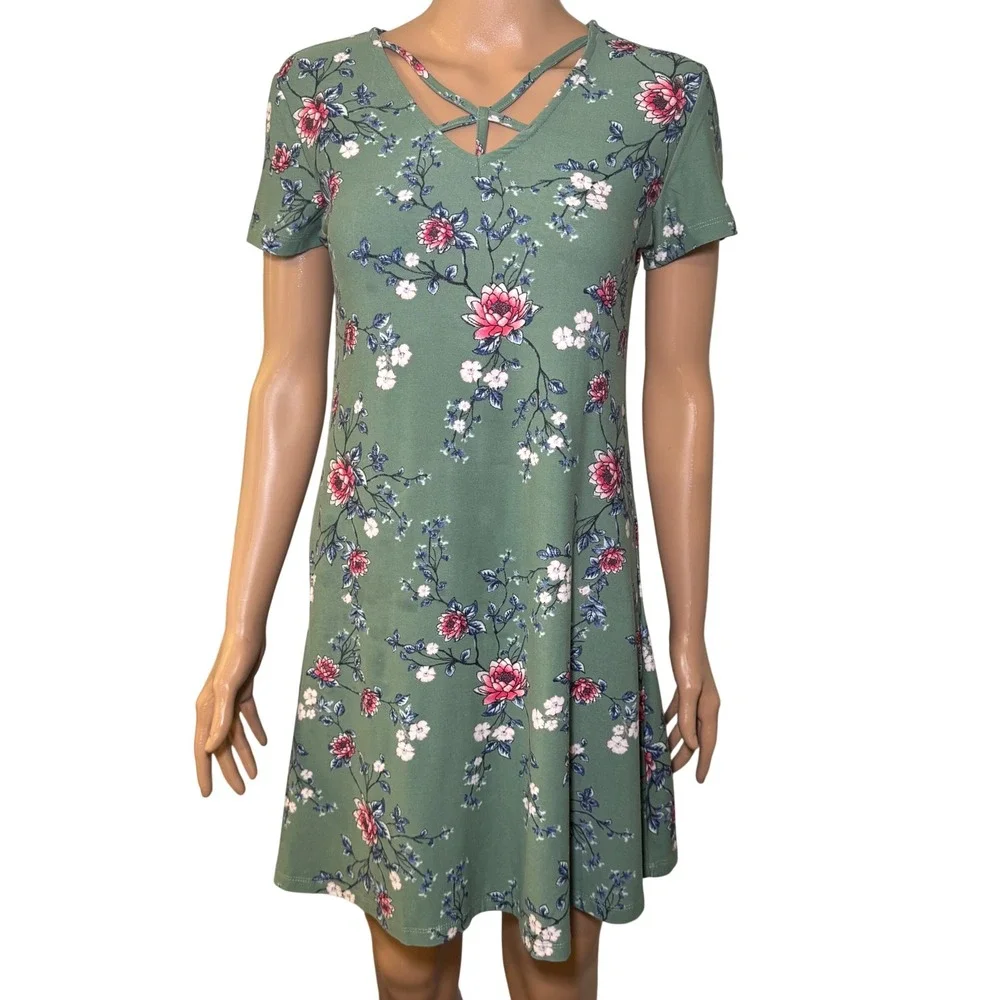 rue 21 t shirt dress Rue 21 army green body con tshirt dress, Suede like